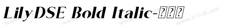 LilyDSE Bold Italic字体转换